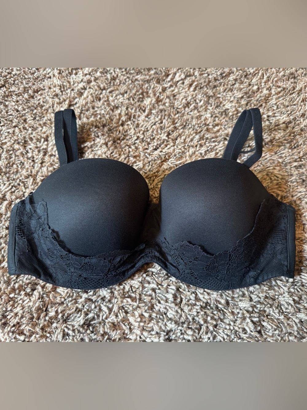 Victoria’s Secret Body by Victoria Lined Strapless Convertible Black Bra